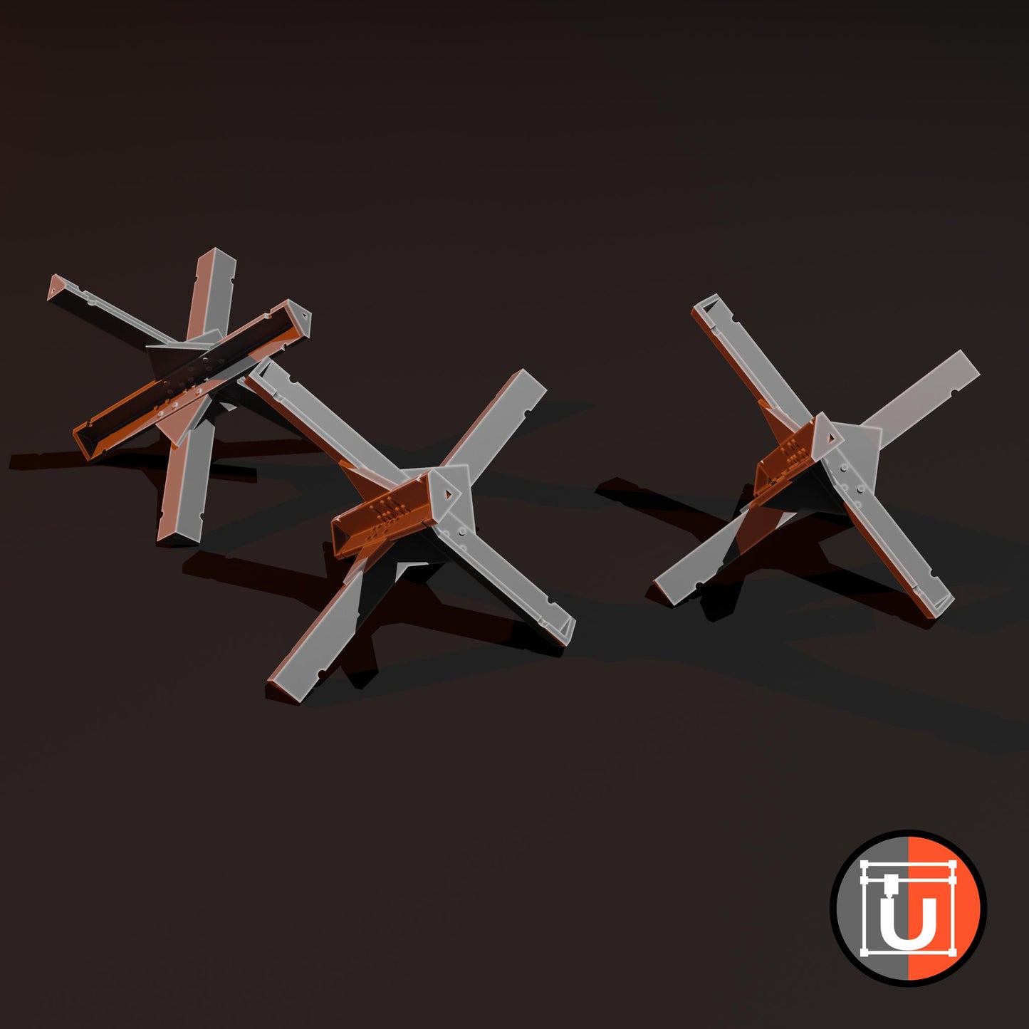 10 trampas Hedgehog para tanques - Escenografía Sci-Fi Militar