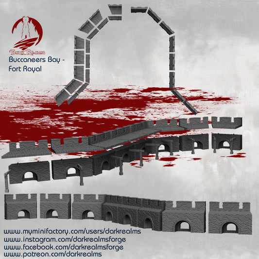 Fuerte de la Bahía de los Bucaneros, escenografía 28mm