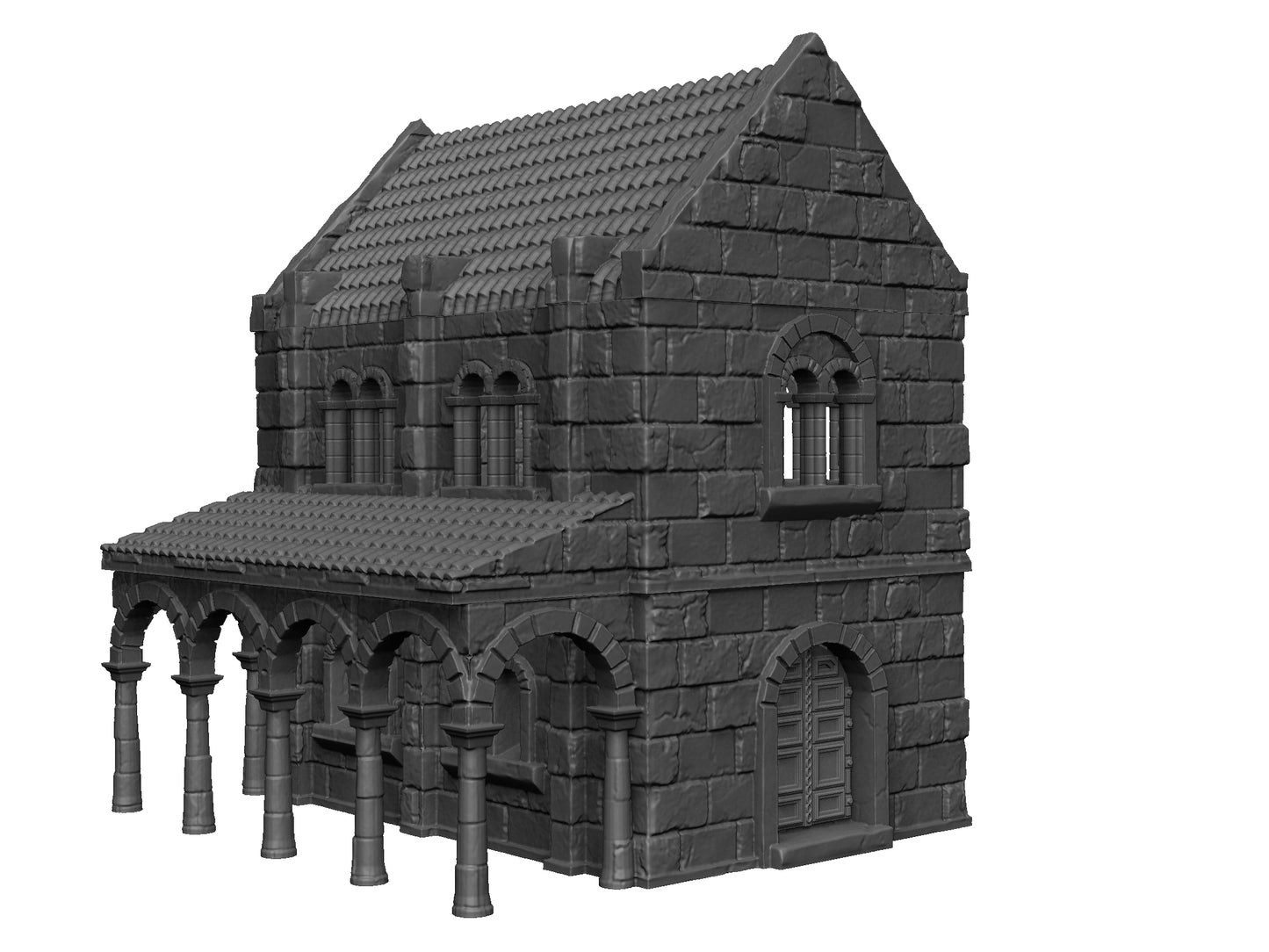 Casa 2 de Arkenfel – Escenografía estilo Gondor para Wargames (28–32 mm)