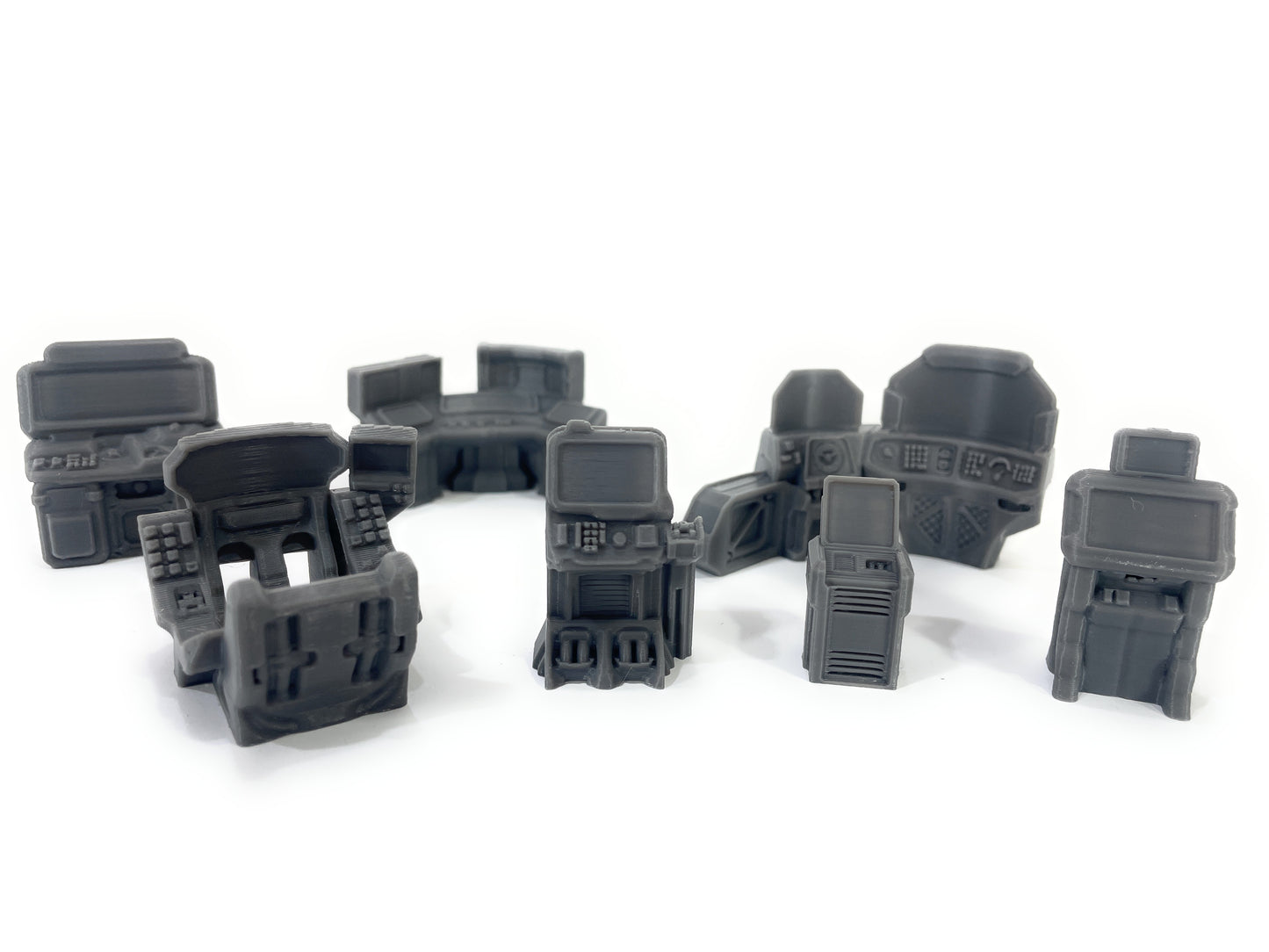 7 maquinas de control - Escenografía Sci-Fi - Futurista 28mm y 32mm