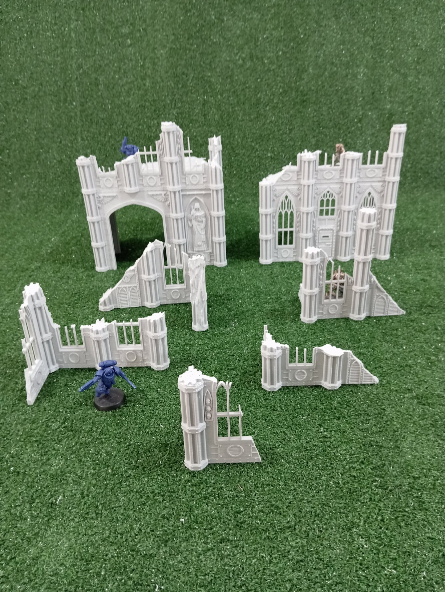 7 ruinas y 4 columnas - Chalnath - Escenografía Kill Team, gótica, imperial, Grimdark
