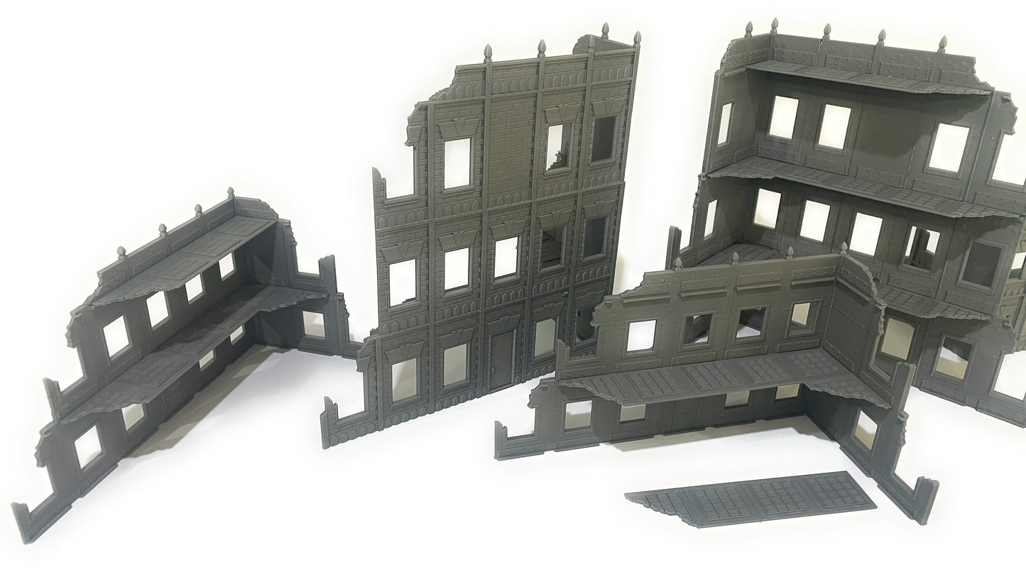 Set 5 ruinas medidas WTC - Escenografía Warhammer 40k
