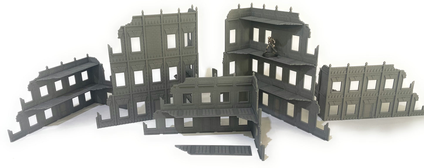 Set 5 ruinas medidas WTC - Escenografía Warhammer 40k
