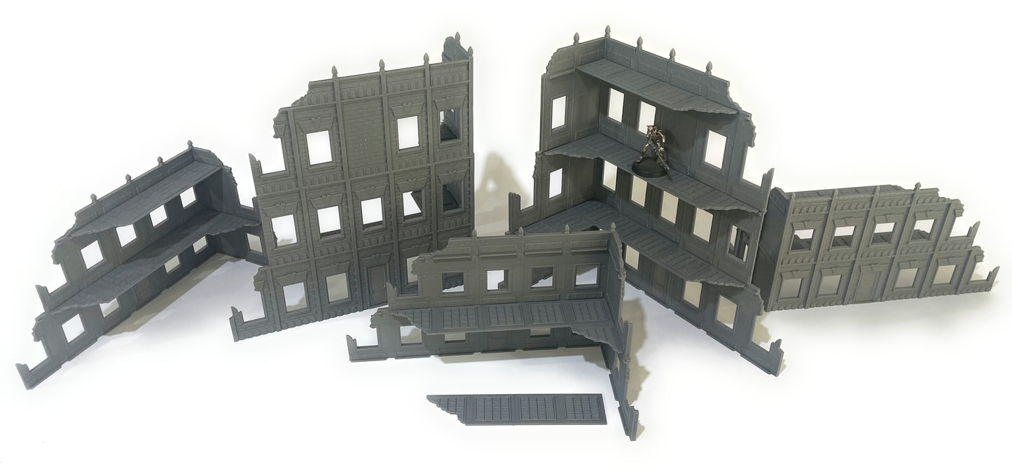 Set 5 ruinas medidas WTC - Escenografía Warhammer 40k