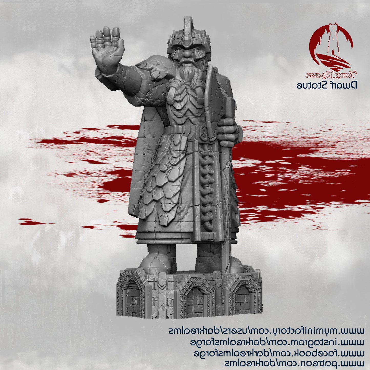 Gran estatua del Rey de los Enanos - Escenografía fantasy