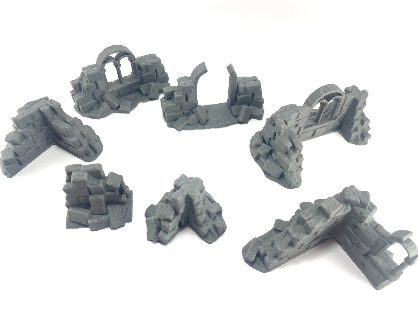 7 paredes en ruinas - Escenografía Gótica 28mm 32mm