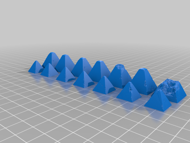 14 trampas Dragons Teeth para tanques - Escenografía 28mm y 32mm