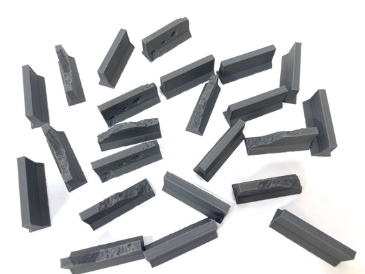 Lote 24 barreras hormigón tipo Jersey - Escenografía Wargames 28mm