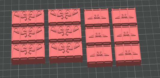 12 Cajas de Suministros para Warhammer 40k - Esenografía Sci-Fi 28mm
