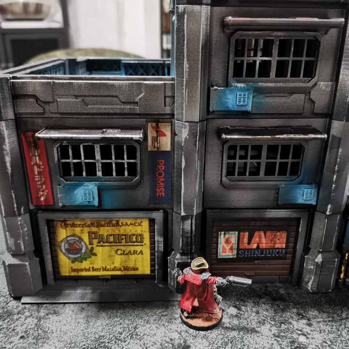 Neocity - Escenografía Cyberpunk - Futurista 28mm 32mm