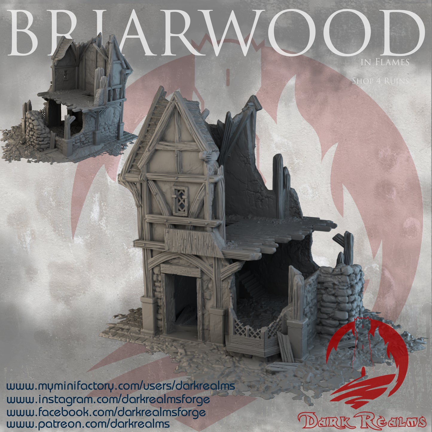 Tienda 4 en Ruinas Briarwood – Escenografía Fantasía Medieval