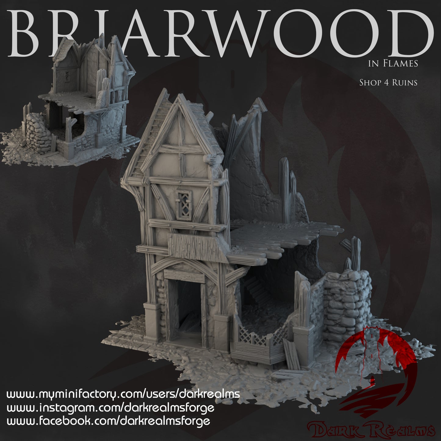 Tienda 4 en Ruinas Briarwood – Escenografía Fantasía Medieval