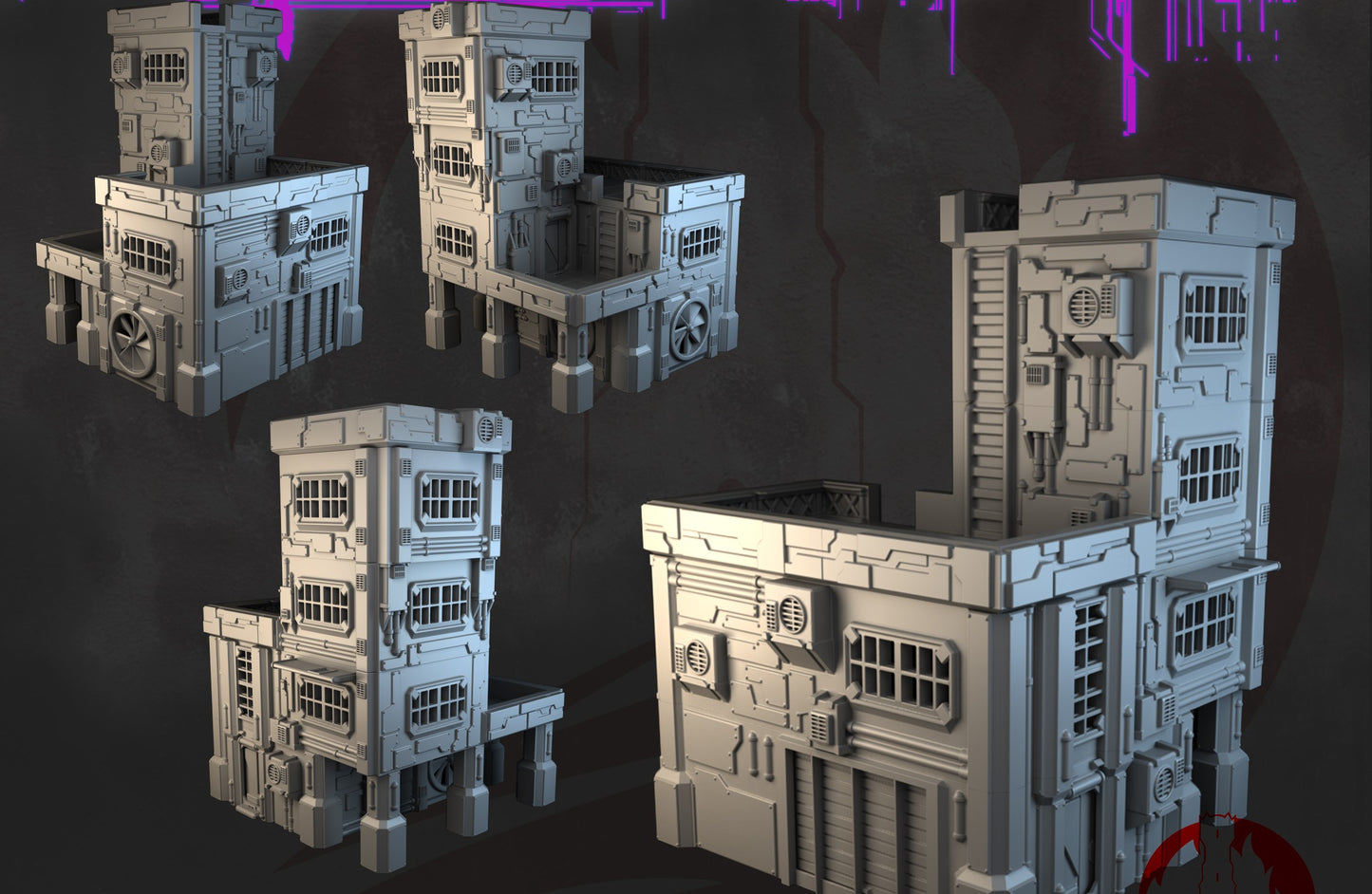 Neocity - Escenografía Cyberpunk - Futurista 28mm 32mm