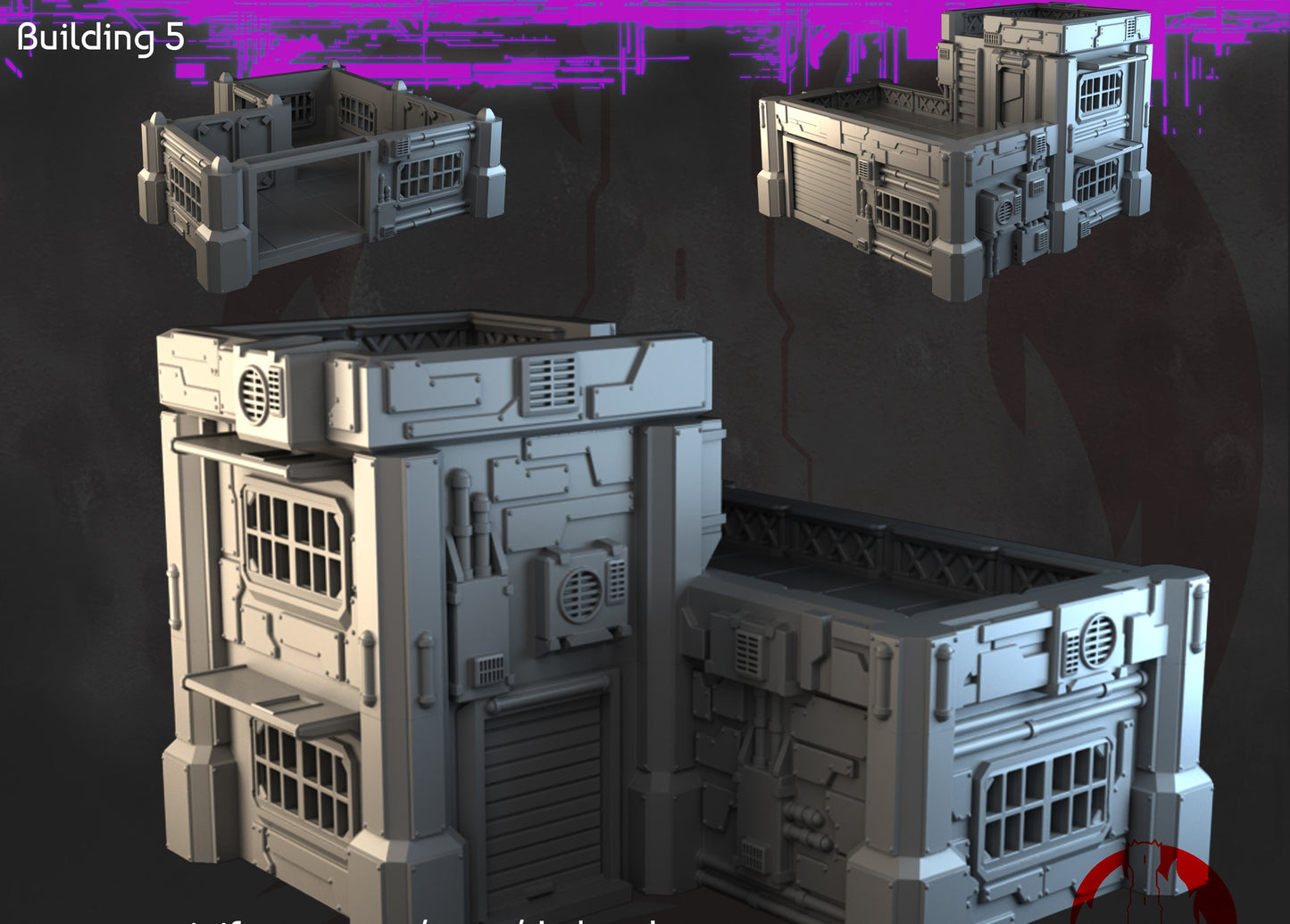 Neocity - Escenografía Cyberpunk - Futurista 28mm 32mm