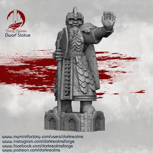 Gran estatua del Rey de los Enanos - Escenografía fantasy