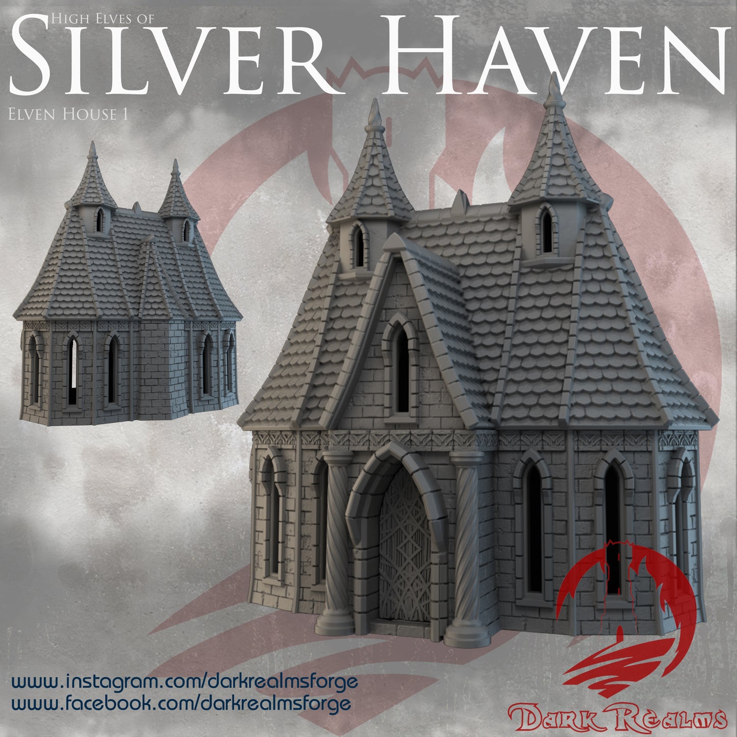 Casa 1 de Silver Haven – Escenografía de los Altos Elfos | Fantasía Medieval
