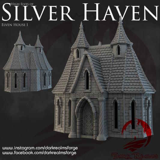 Casa 1 de Silver Haven – Escenografía de los Altos Elfos | Fantasía Medieval
