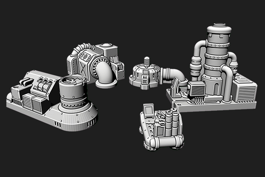 Sala De Máquinas Sci Fi - Set De Escenografía Industrial