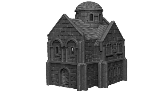 Casa Campanario de Arkenfel – Modelo 4 – Escenografía estilo Gondor para Wargames (28–32 mm)