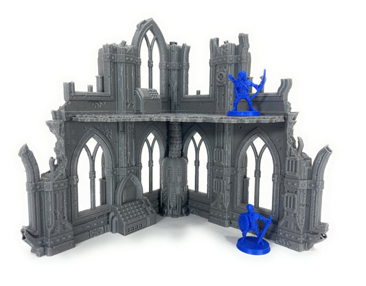 Ruina de 2 plantas Grimdark - Modelo A - Escenografía Gótica