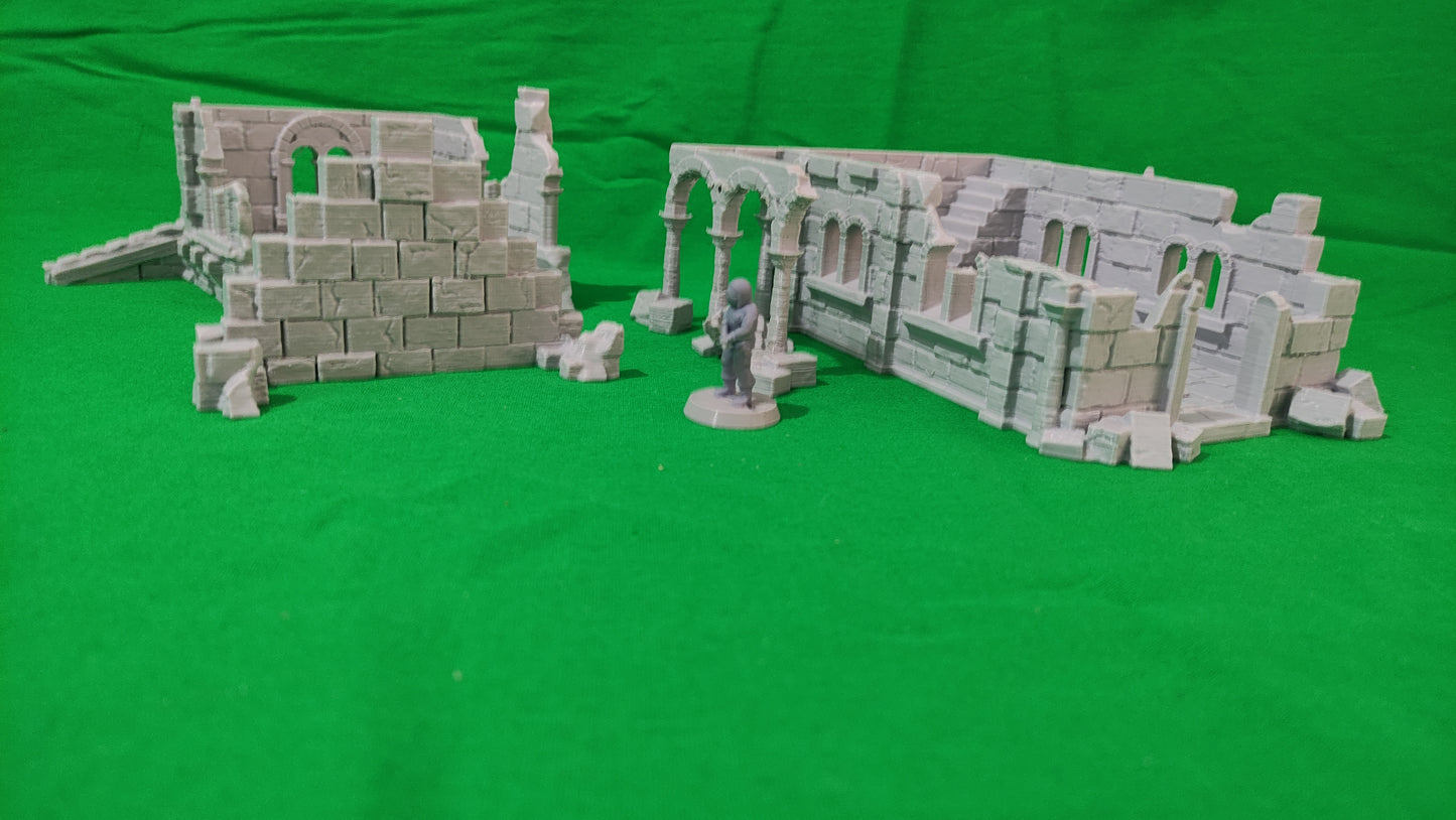 Casa Arkenfel en Ruinas – Modelo 2 – Escenografía estilo Gondor (28–32 mm)