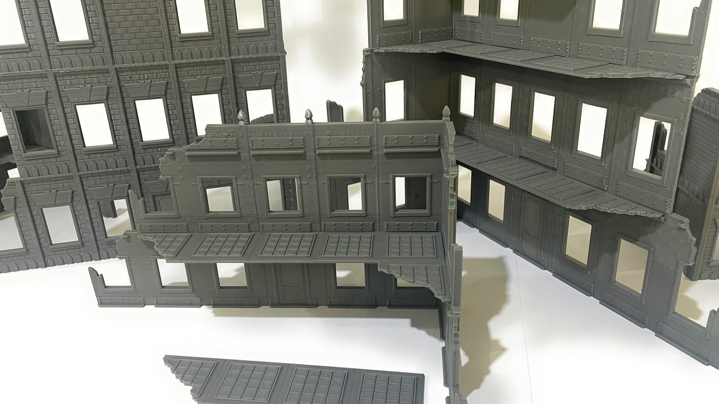 Set 5 ruinas medidas WTC - Escenografía Warhammer 40k