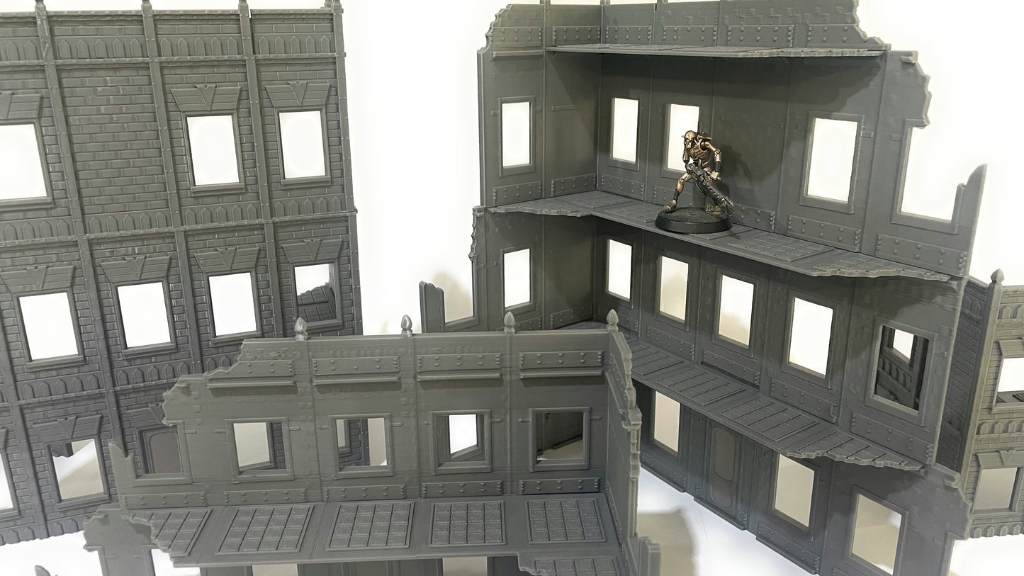 Set 5 ruinas medidas WTC - Escenografía Warhammer 40k