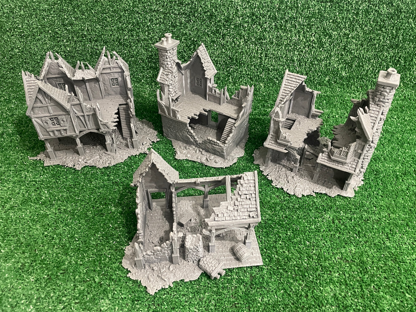 4 Edificios en ruinas Set Forja Briarwood - Escenografía fantasía