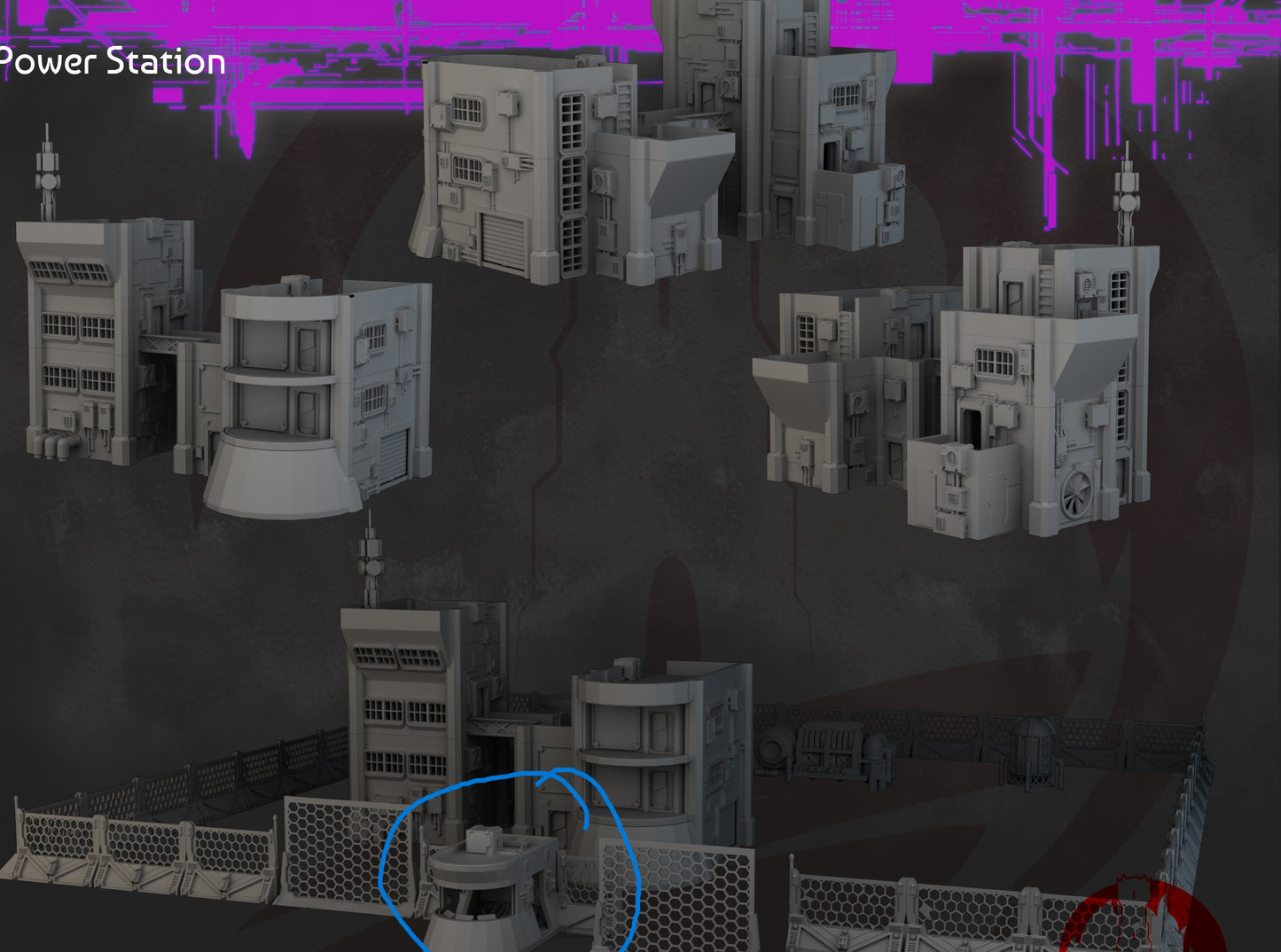 Neocity - Escenografía Cyberpunk - Futurista 28mm 32mm