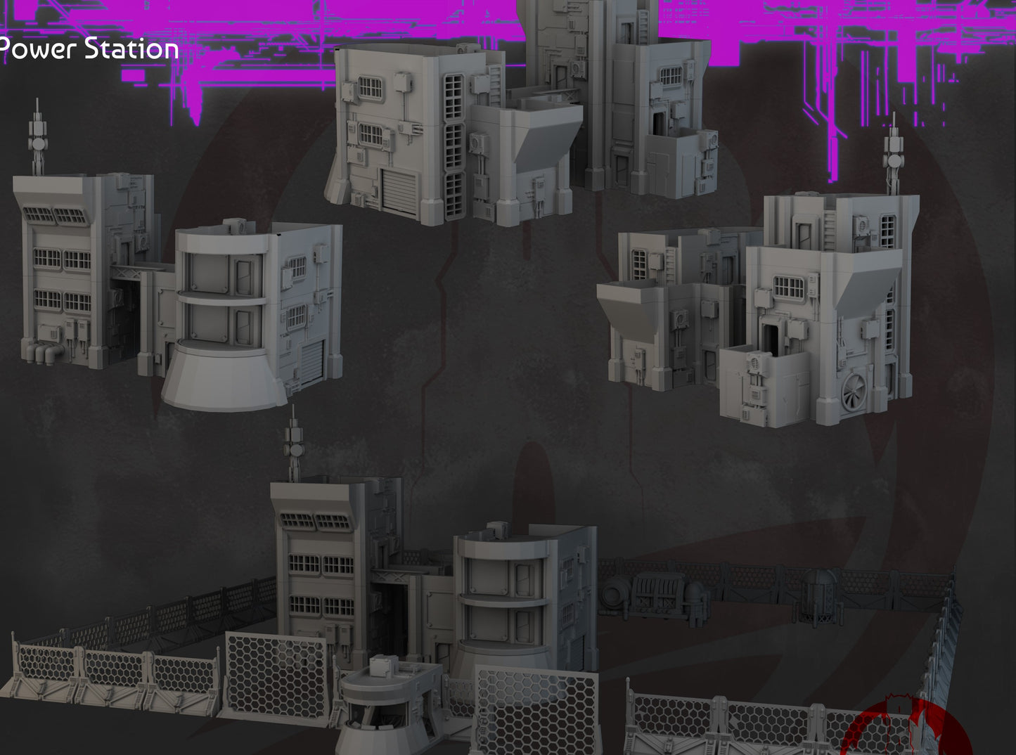 Neocity - Escenografía Cyberpunk - Futurista 28mm 32mm