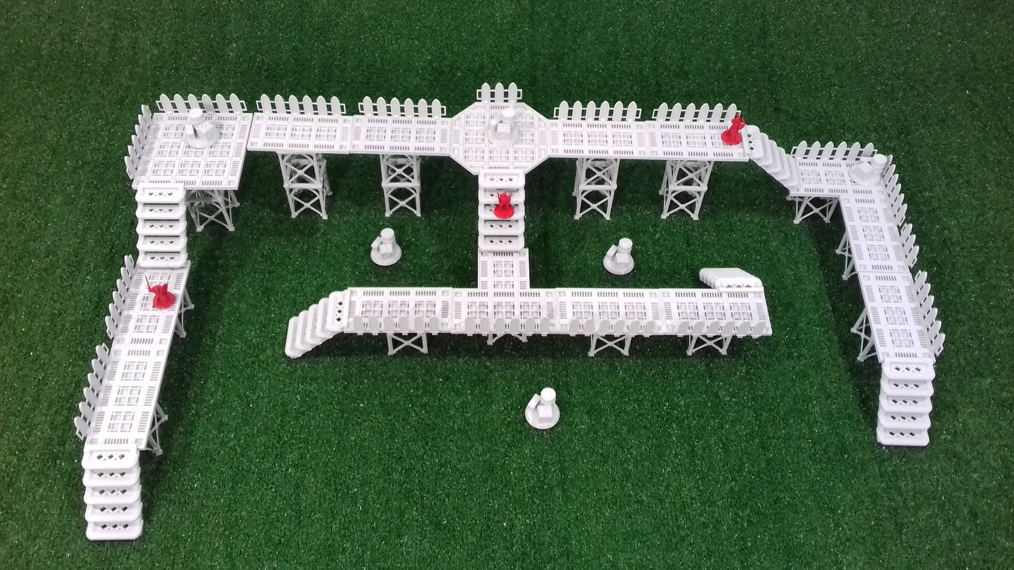 Plataformas industriales - 60 piezas - Escenografía Sci-Fi Futurista 28mm