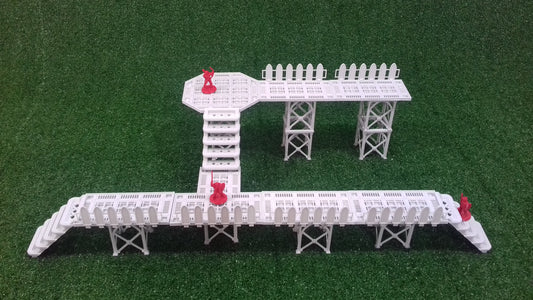 Set 26 piezas - plataformas industriales, escenografía 28mm