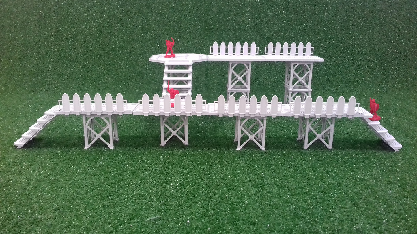 Set 26 piezas - plataformas industriales, escenografía 28mm