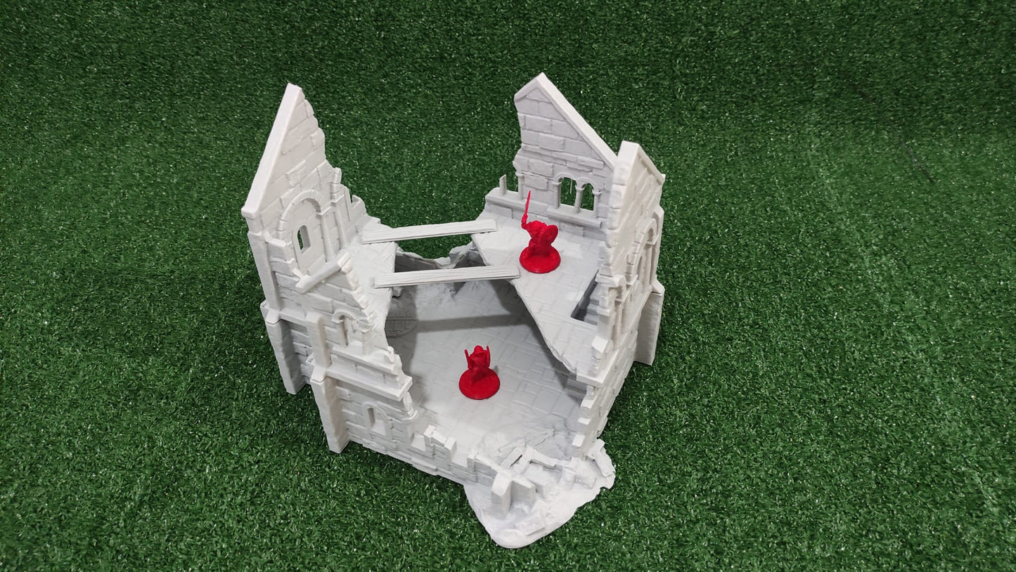 Casa 4 de Arkenfel en Ruinas – Escenografía estilo Gondor (28–32 mm)