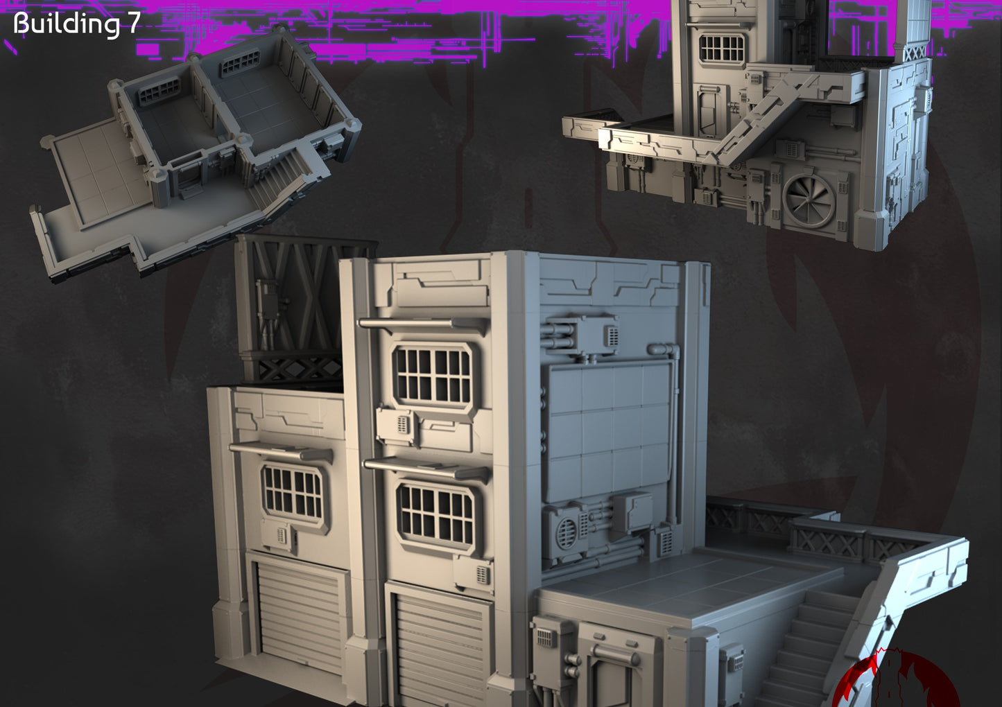 Neocity - Escenografía Cyberpunk - Futurista 28mm 32mm