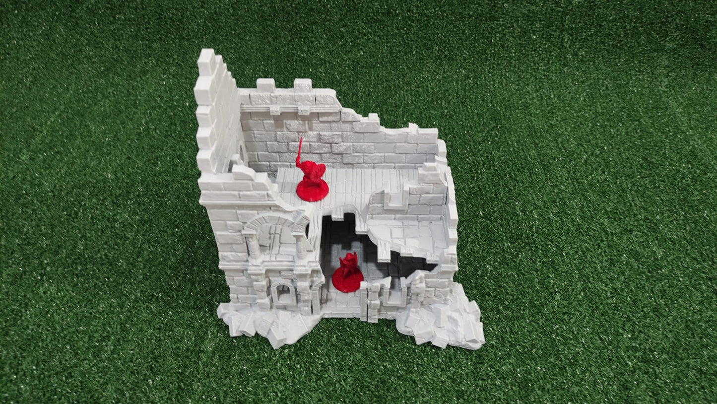 Casa en Ruinas de Gondor – Arkenfel Modelo 1 – Escenografía para Wargames (28–32 mm)