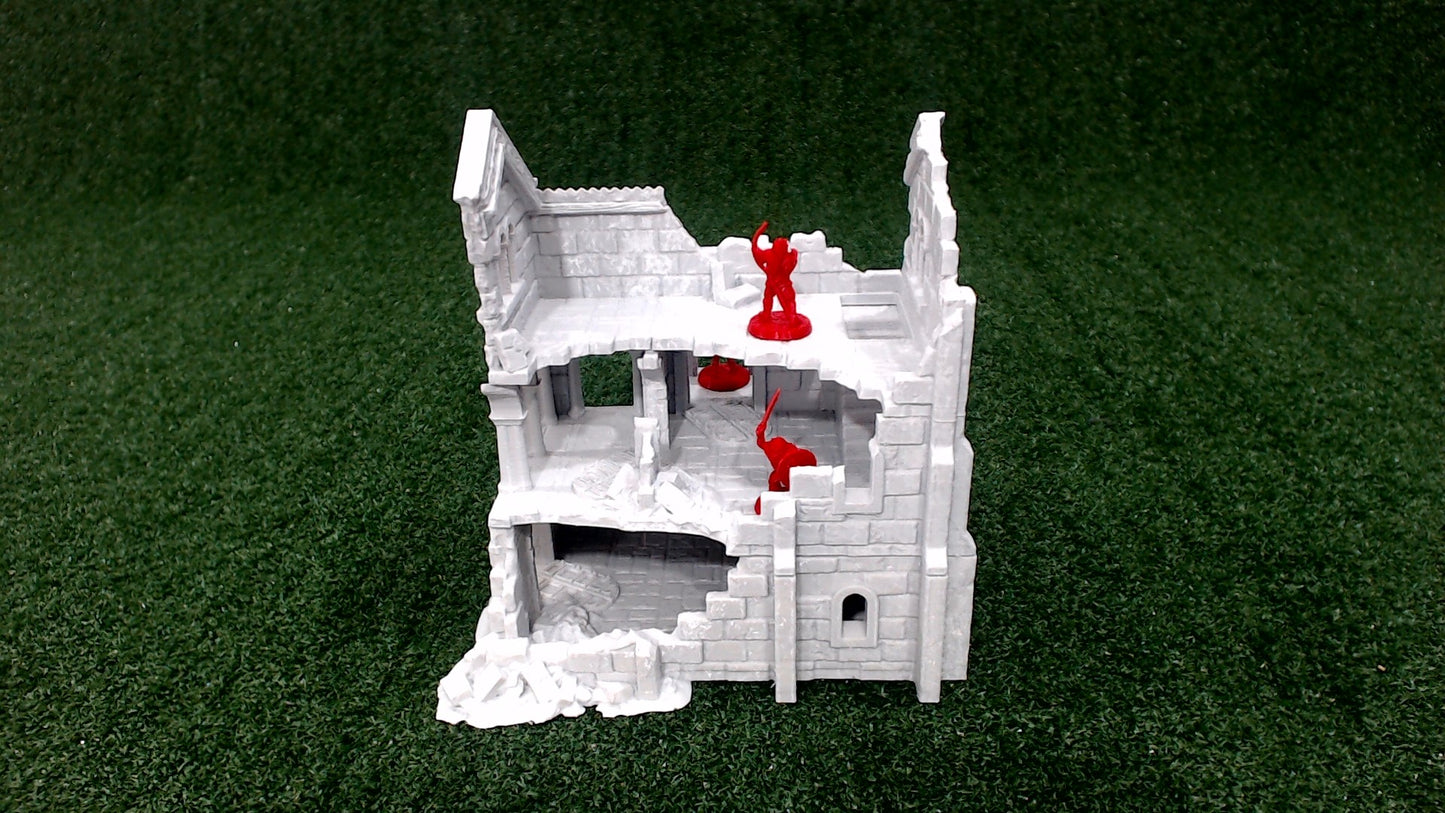 Casa 5 de Arkenfel en Ruinas – Escenografía Fantasy Medieval estilo Gondor (28–32 mm)