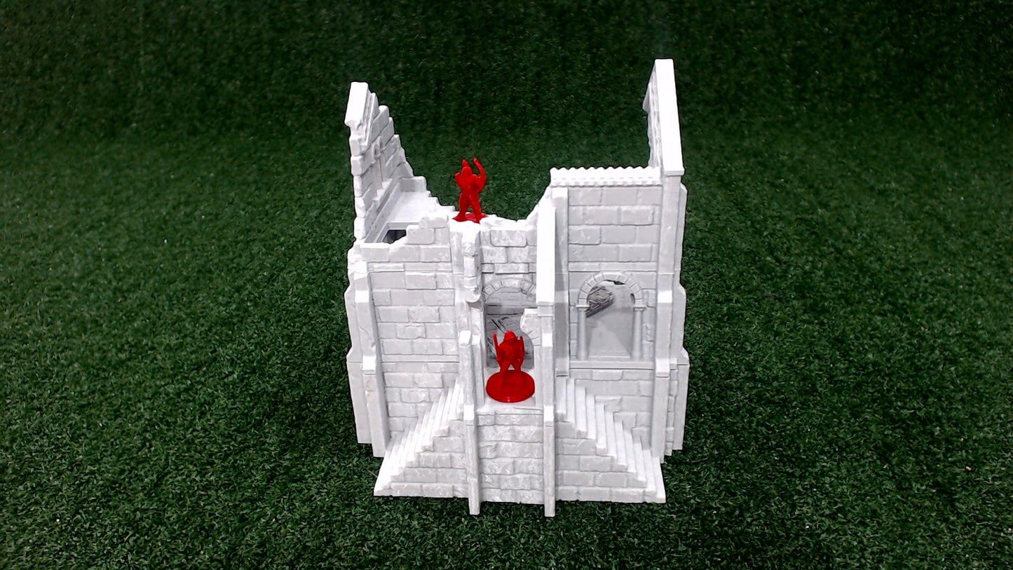 Casa 5 de Arkenfel en Ruinas – Escenografía Fantasy Medieval estilo Gondor (28–32 mm)