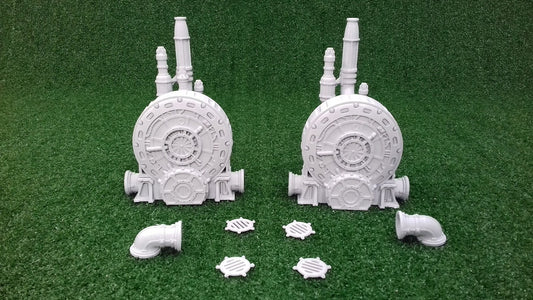 2x Industrial Reactors - Sci-Fi 28mm terrain