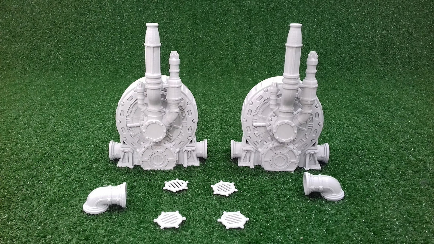 2x Industrial Reactors - Sci-Fi 28mm terrain