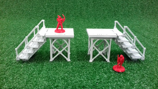 2x Escaleras SM con barandillas - Escenografía industrial 28mm y 32mm